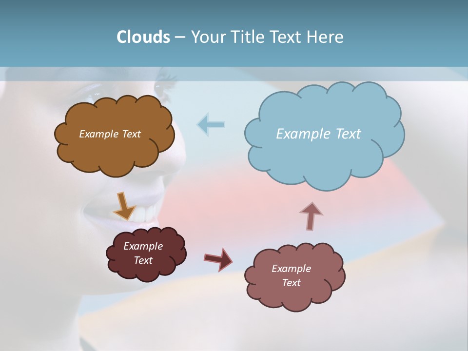 A Woman In A Swimming Cap Is Holding Her Head PowerPoint Template