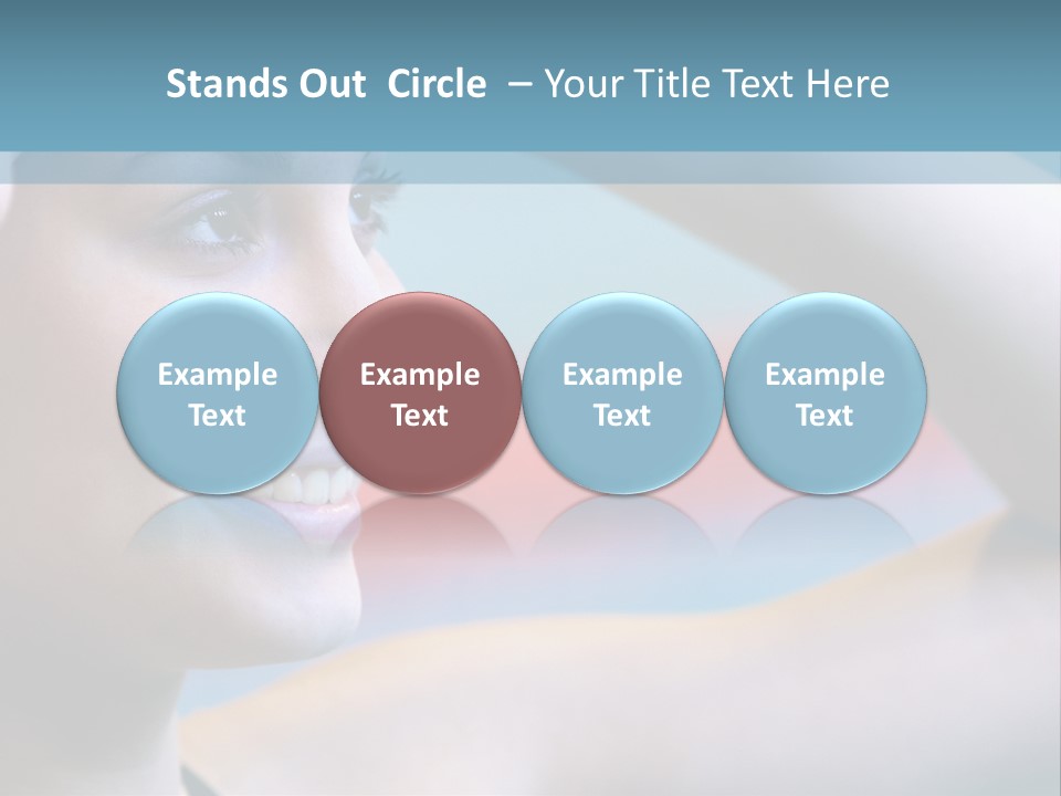 A Woman In A Swimming Cap Is Holding Her Head PowerPoint Template