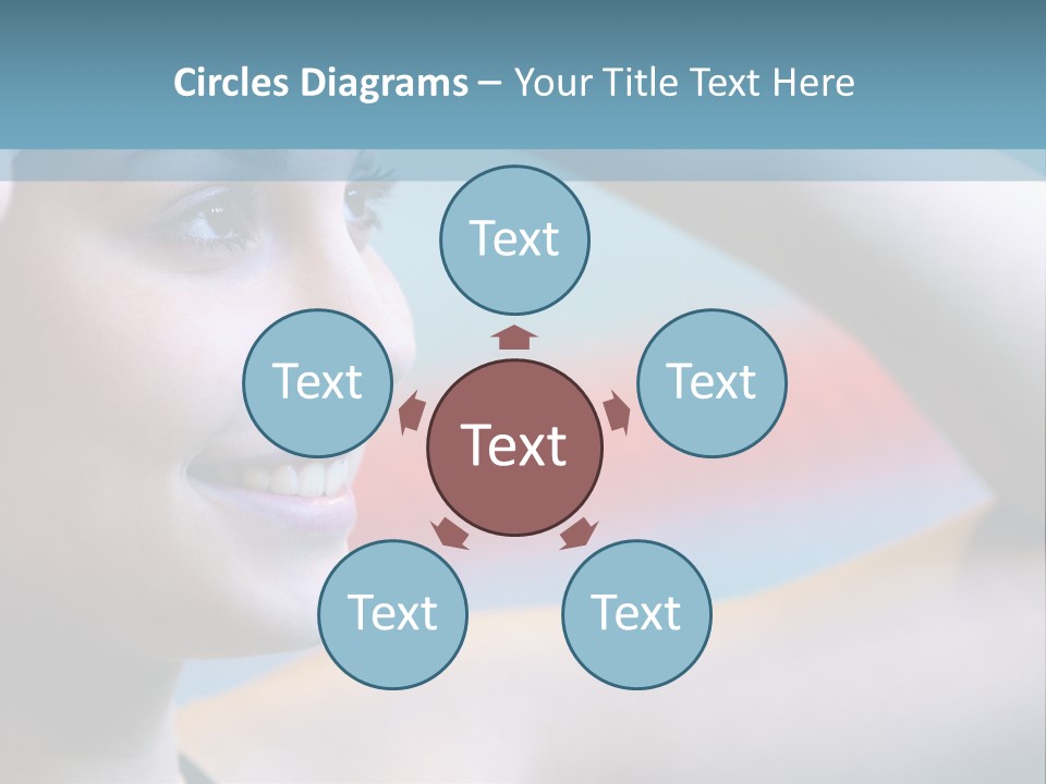 A Woman In A Swimming Cap Is Holding Her Head PowerPoint Template