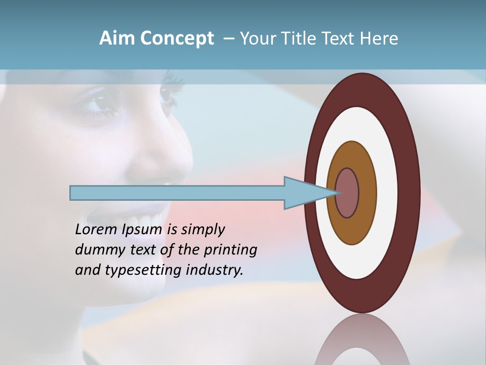 A Woman In A Swimming Cap Is Holding Her Head PowerPoint Template