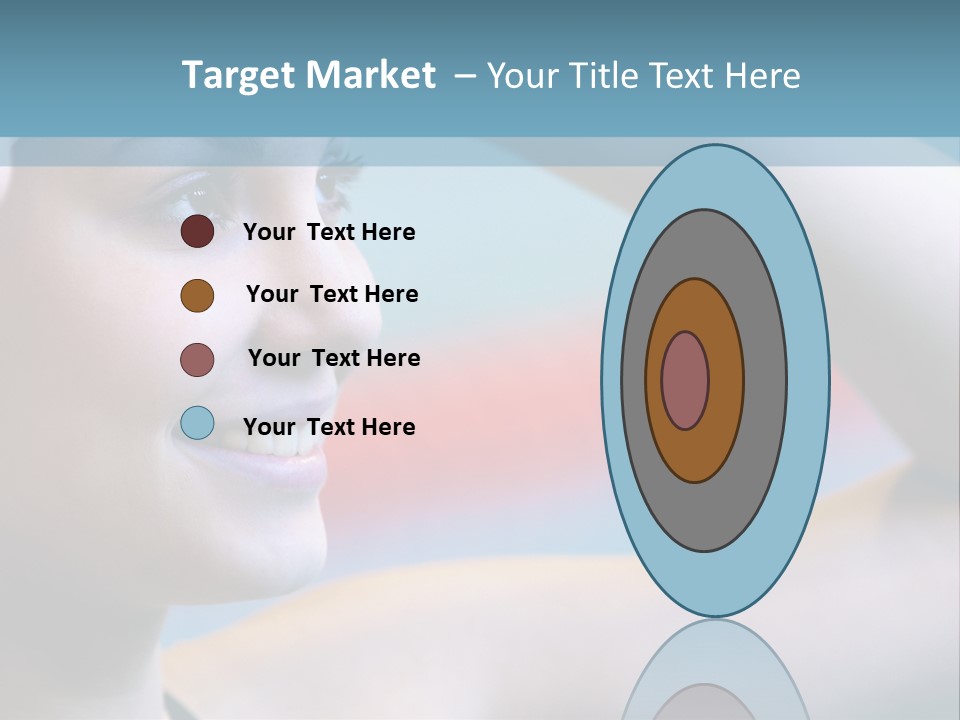 A Woman In A Swimming Cap Is Holding Her Head PowerPoint Template