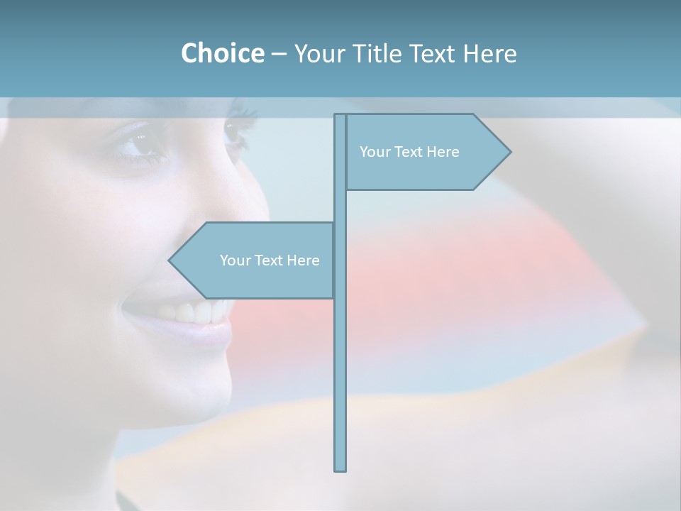 A Woman In A Swimming Cap Is Holding Her Head PowerPoint Template