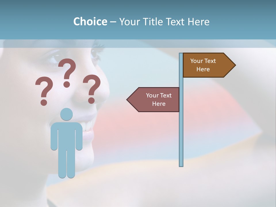 A Woman In A Swimming Cap Is Holding Her Head PowerPoint Template