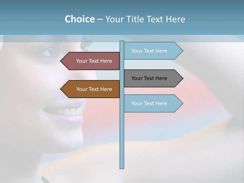 A Woman In A Swimming Cap Is Holding Her Head PowerPoint Template