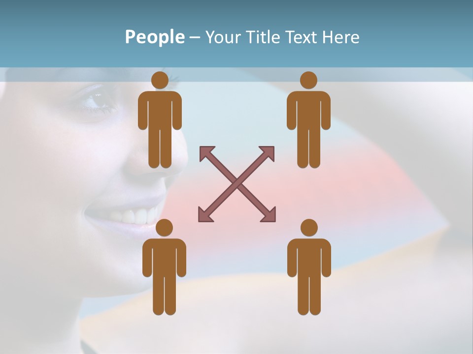 A Woman In A Swimming Cap Is Holding Her Head PowerPoint Template