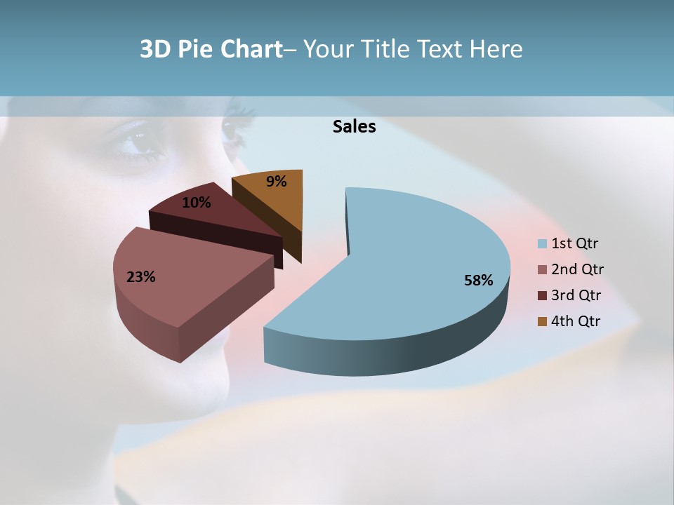 A Woman In A Swimming Cap Is Holding Her Head PowerPoint Template