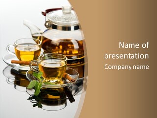 Light Herb Leaf PowerPoint Template