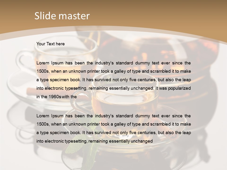 Light Herb Leaf PowerPoint Template