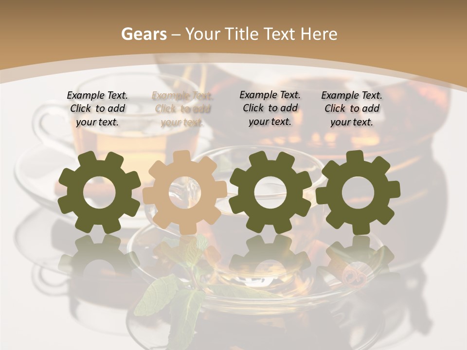 Light Herb Leaf PowerPoint Template