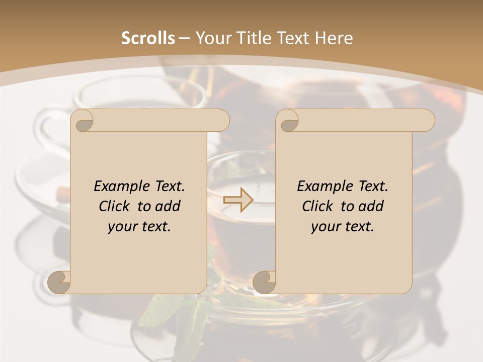 Light Herb Leaf PowerPoint Template