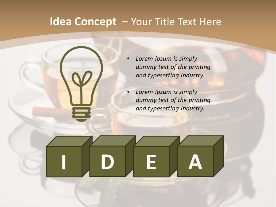 Light Herb Leaf PowerPoint Template