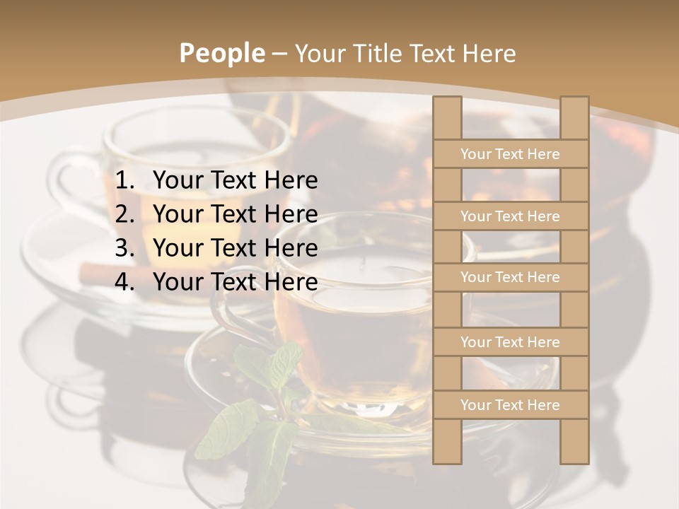 Light Herb Leaf PowerPoint Template