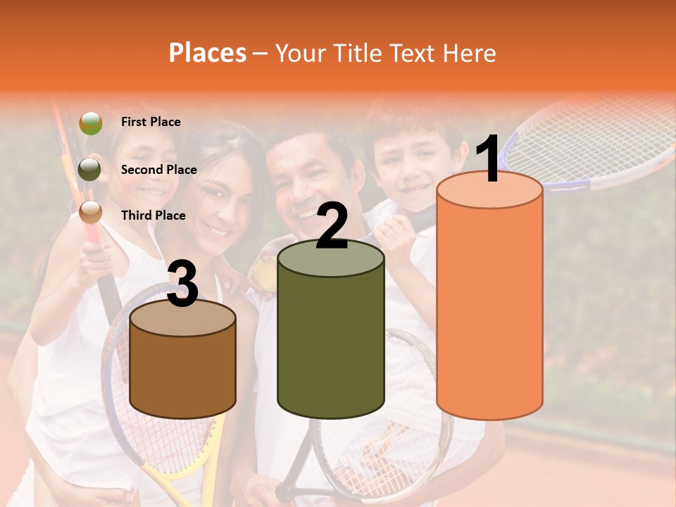 Hold Tennis Person PowerPoint Template