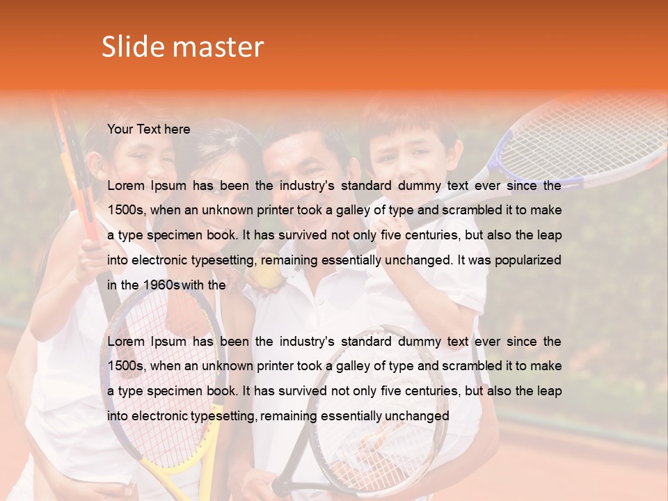 Hold Tennis Person PowerPoint Template