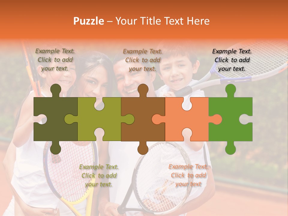 Hold Tennis Person PowerPoint Template