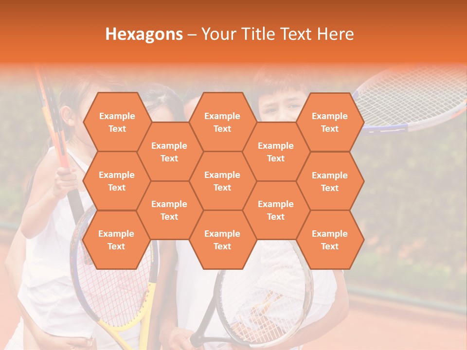 Hold Tennis Person PowerPoint Template