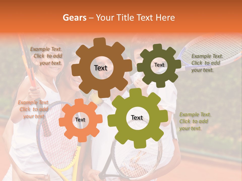 Hold Tennis Person PowerPoint Template