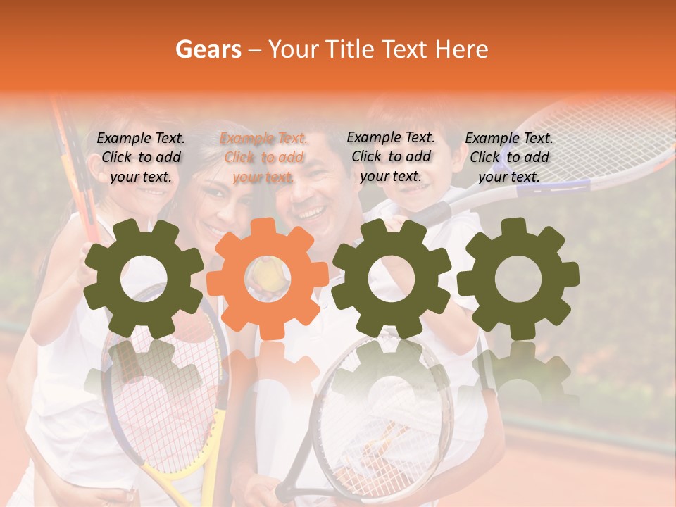 Hold Tennis Person PowerPoint Template