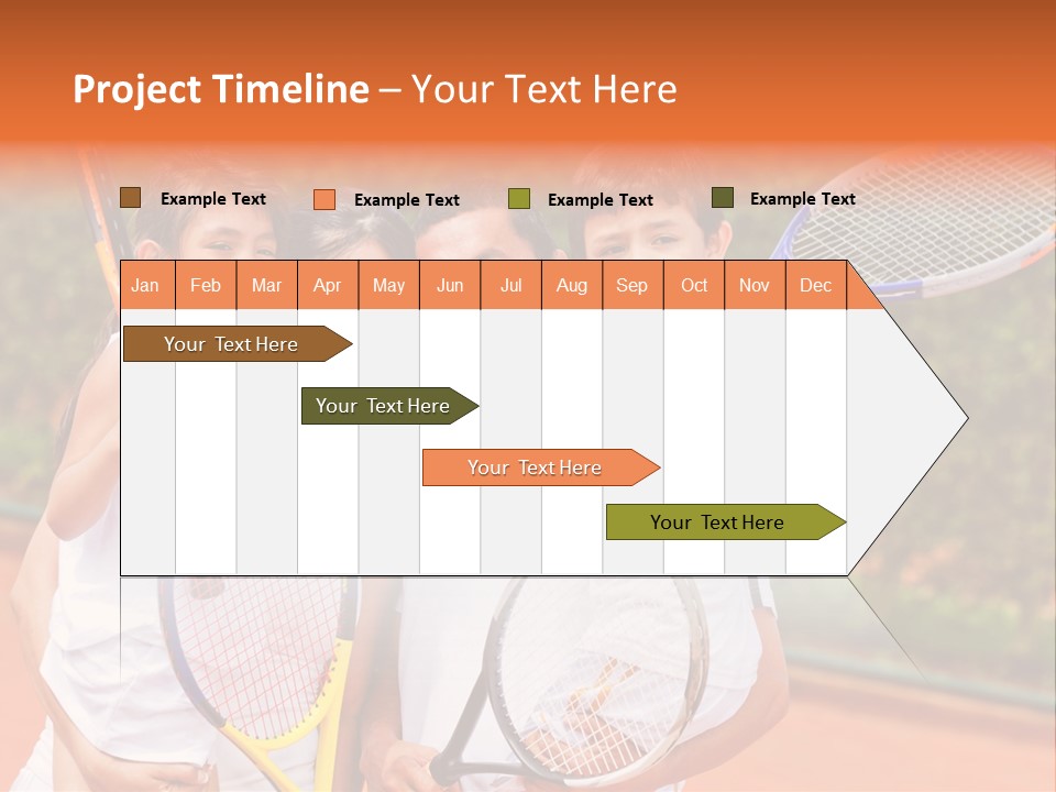 Hold Tennis Person PowerPoint Template