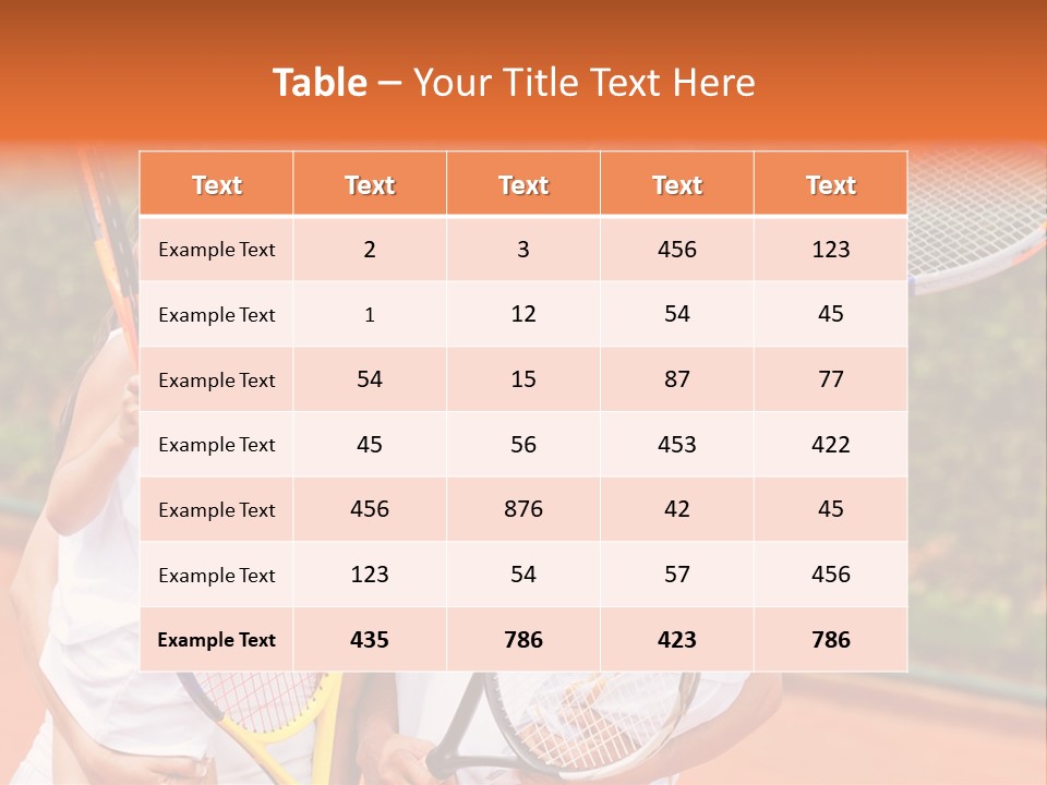 Hold Tennis Person PowerPoint Template