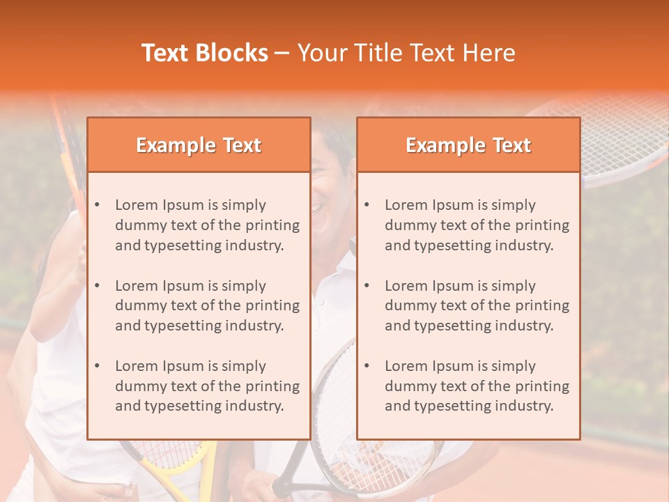 Hold Tennis Person PowerPoint Template