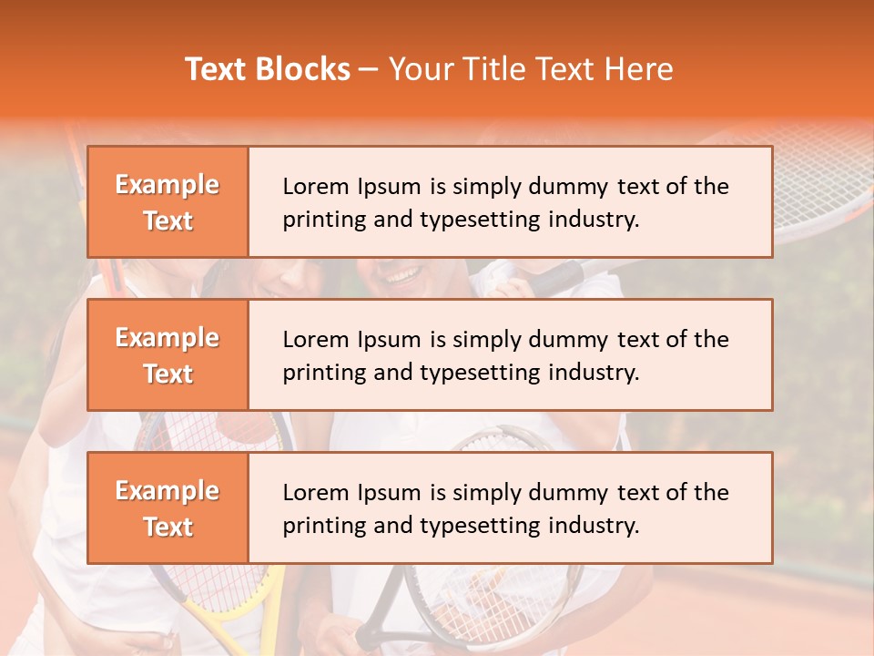 Hold Tennis Person PowerPoint Template