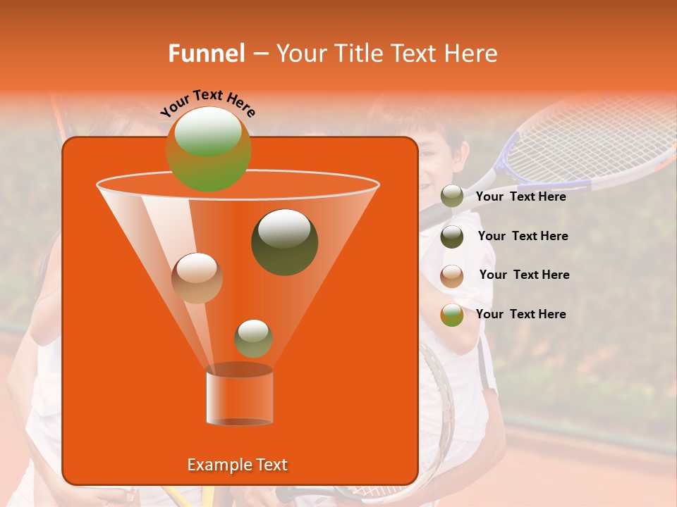 Hold Tennis Person PowerPoint Template