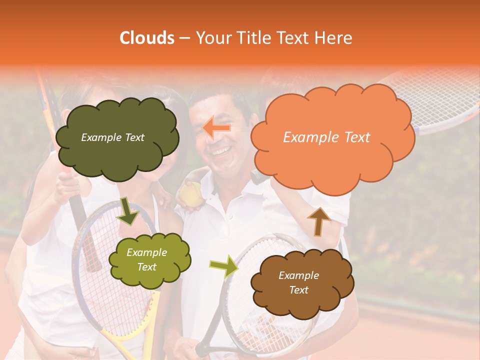 Hold Tennis Person PowerPoint Template