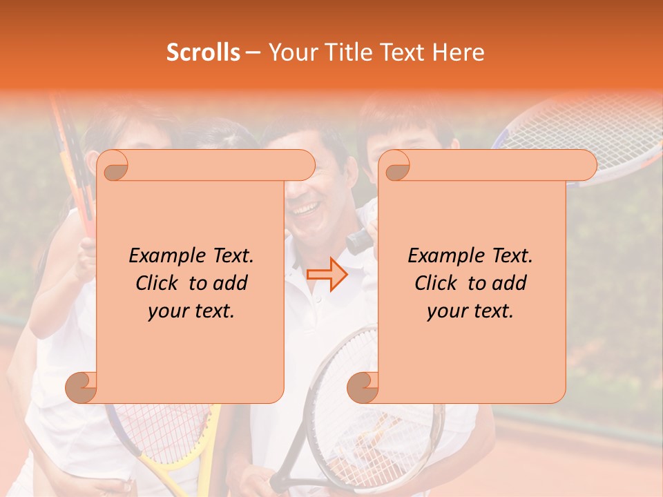 Hold Tennis Person PowerPoint Template