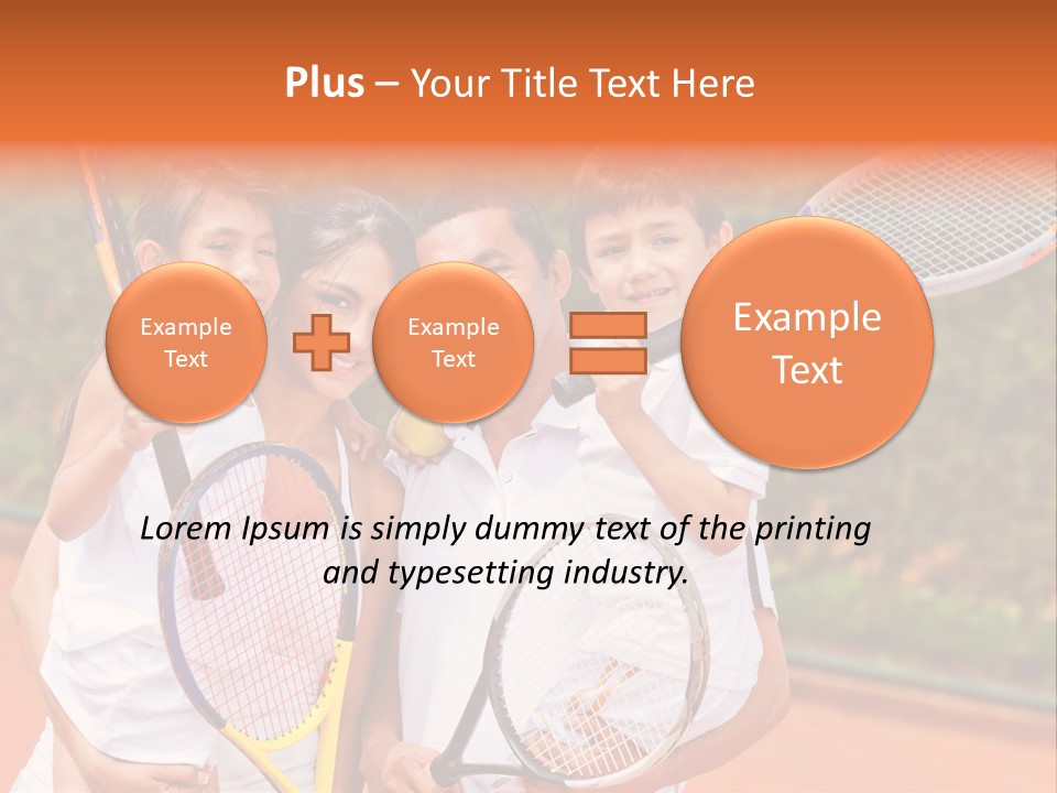Hold Tennis Person PowerPoint Template