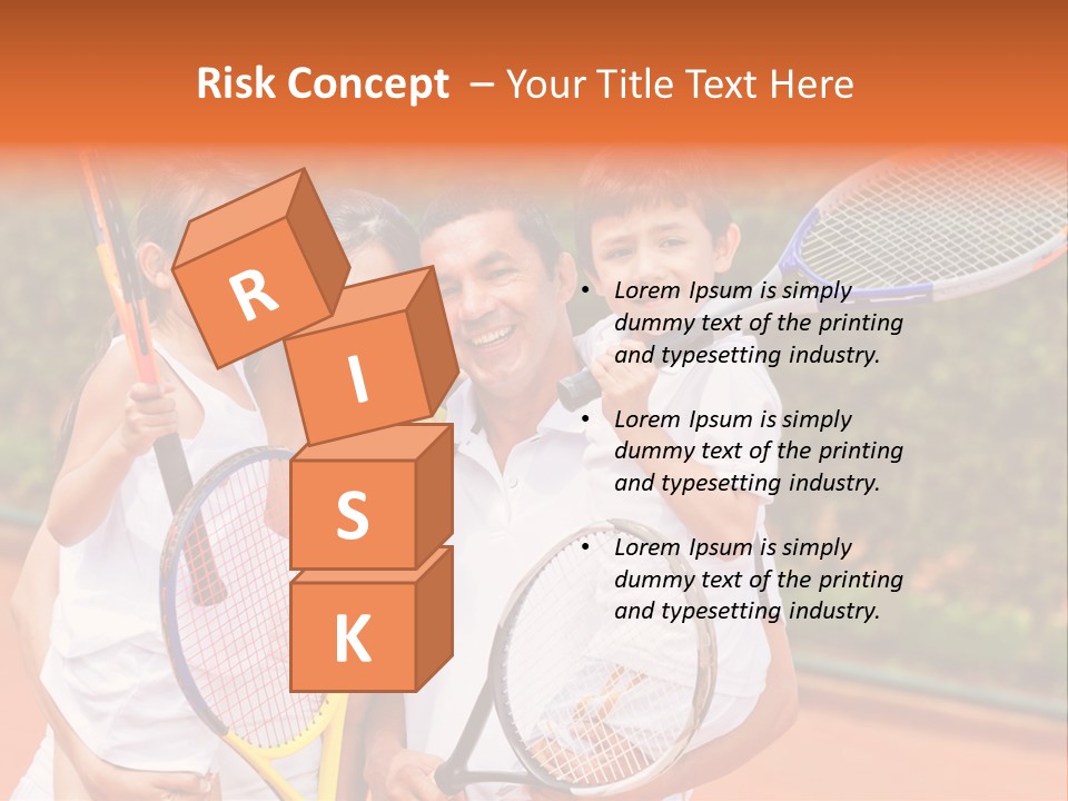 Hold Tennis Person PowerPoint Template