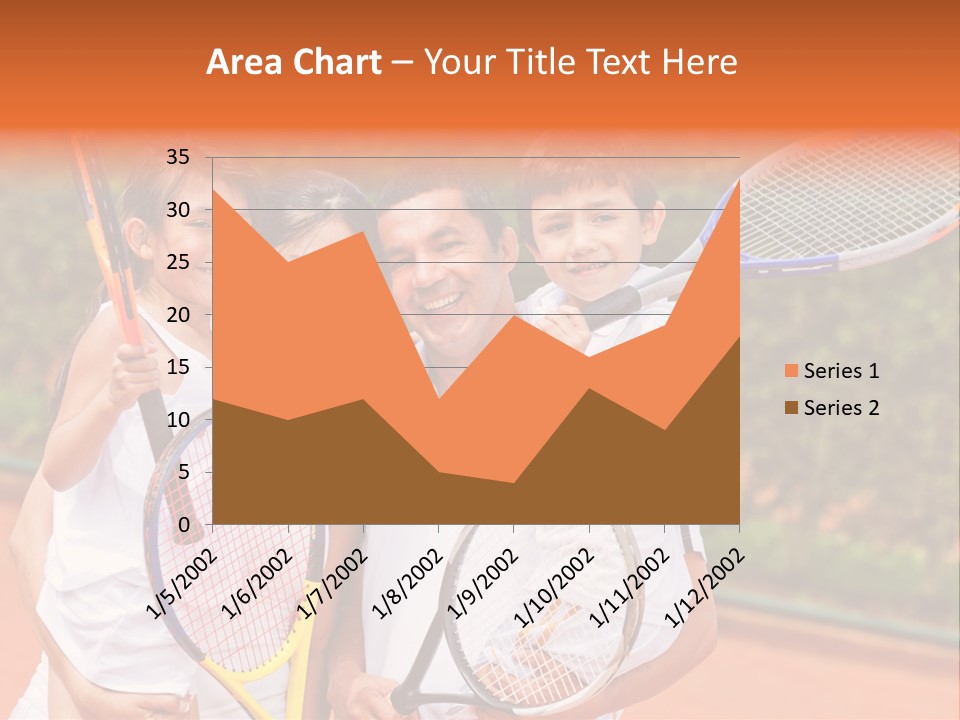 Hold Tennis Person PowerPoint Template