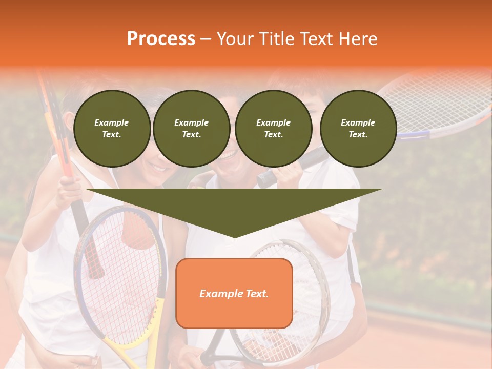 Hold Tennis Person PowerPoint Template