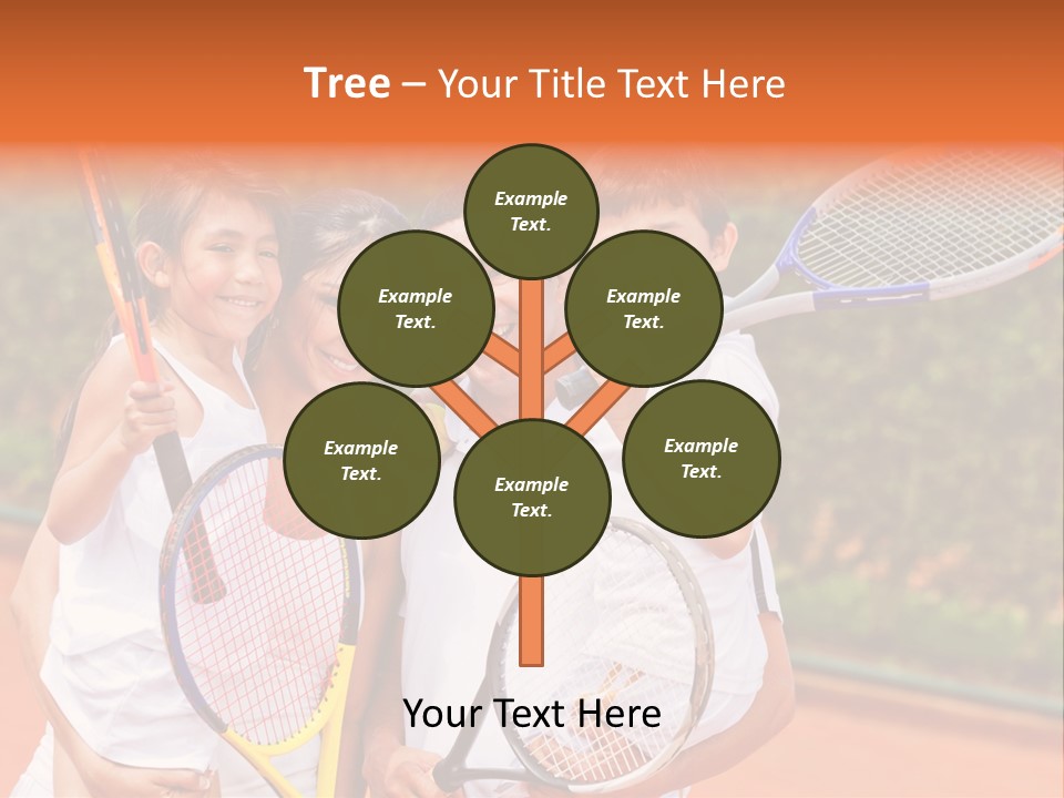 Hold Tennis Person PowerPoint Template