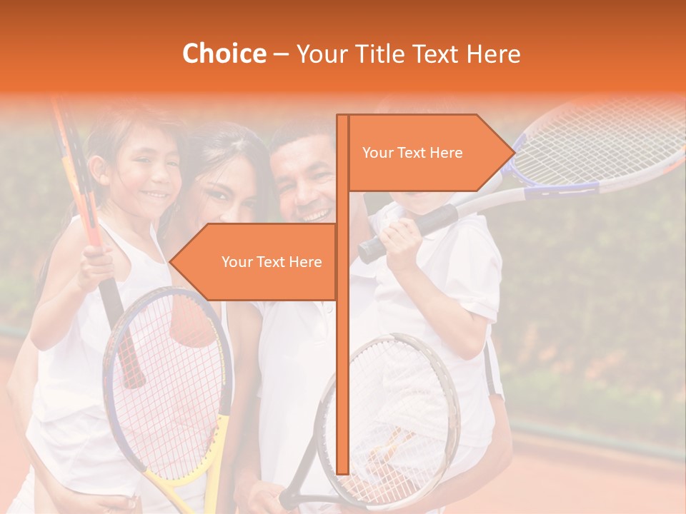 Hold Tennis Person PowerPoint Template