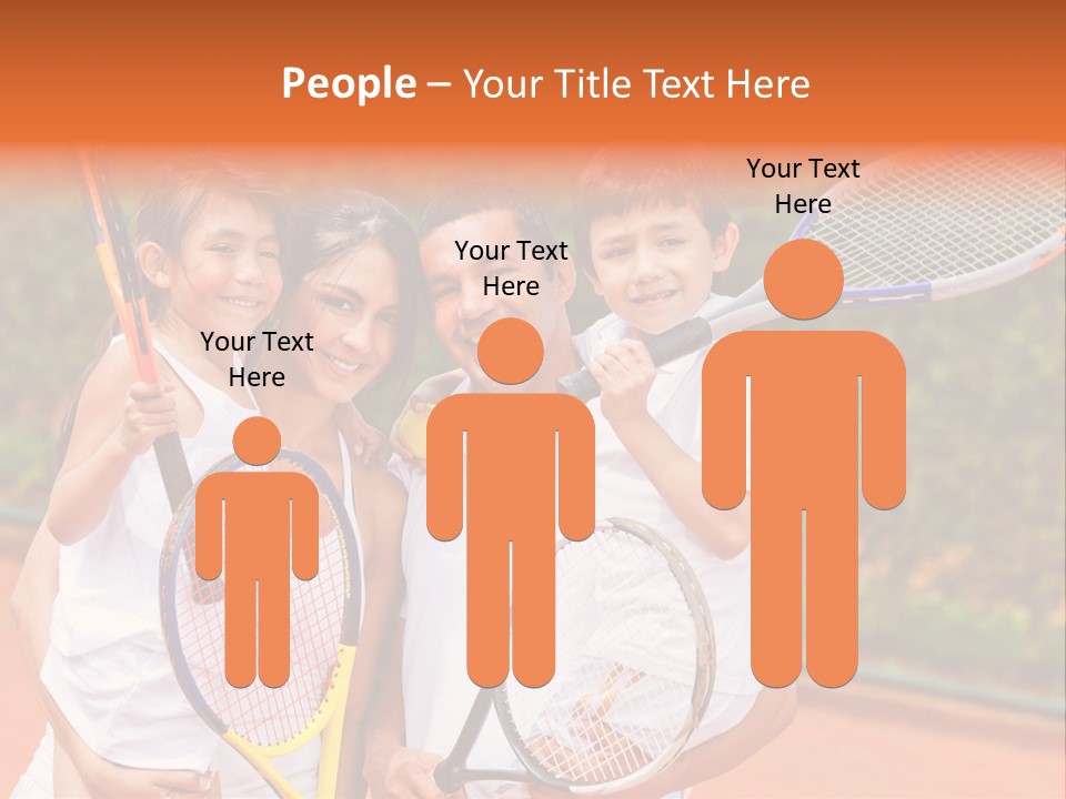 Hold Tennis Person PowerPoint Template