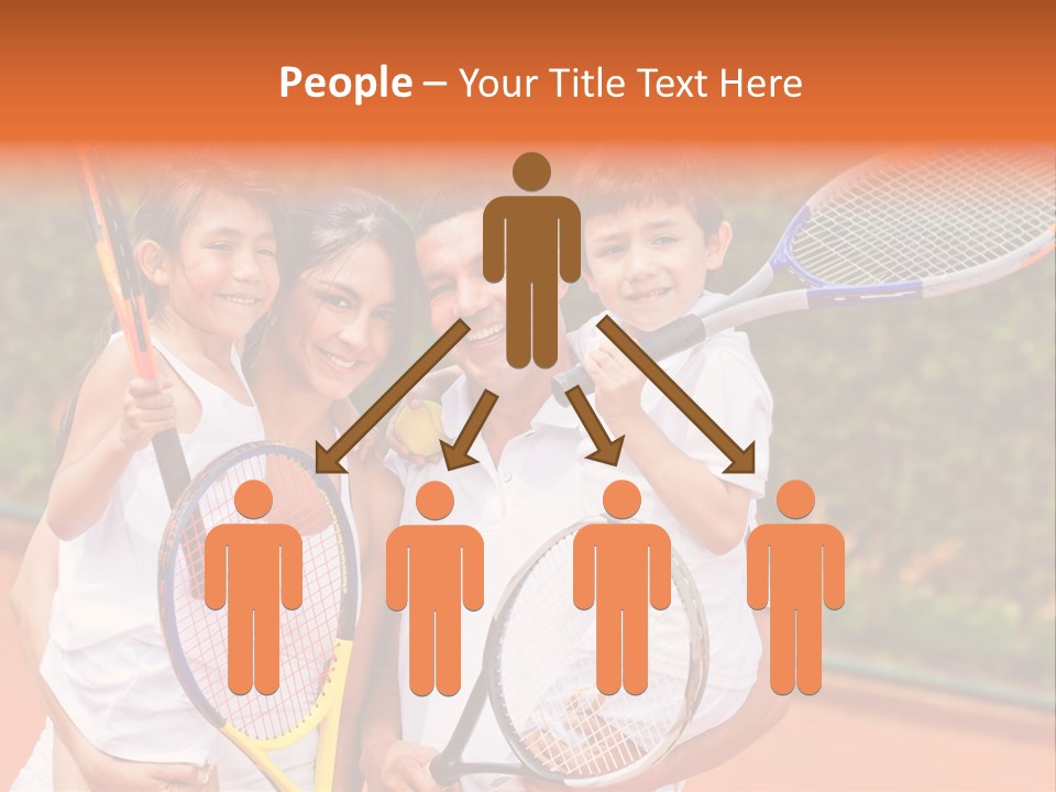 Hold Tennis Person PowerPoint Template