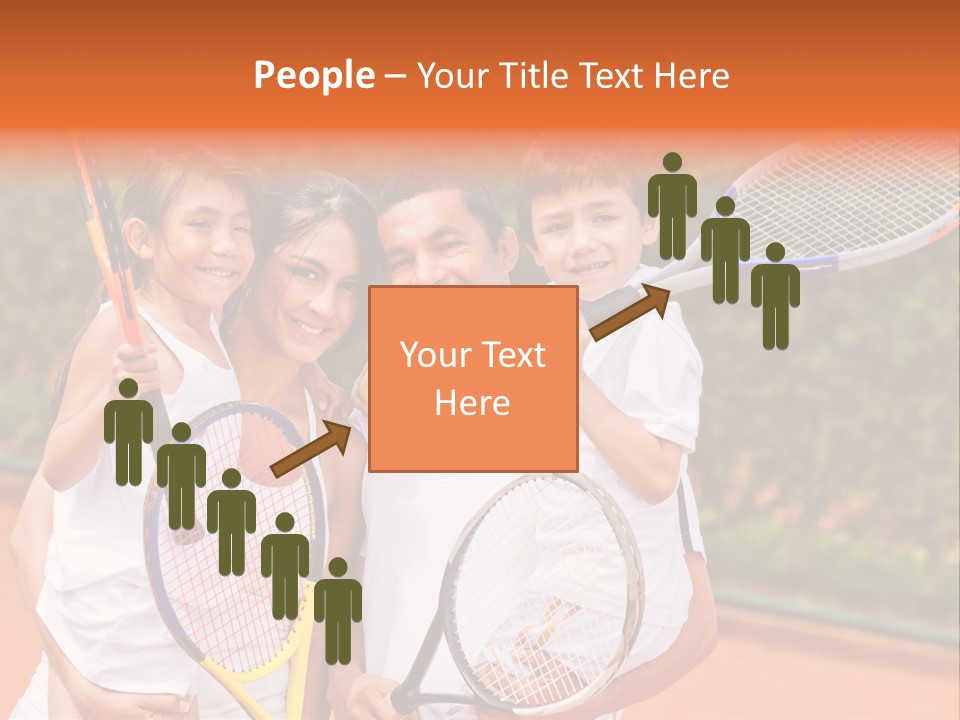 Hold Tennis Person PowerPoint Template