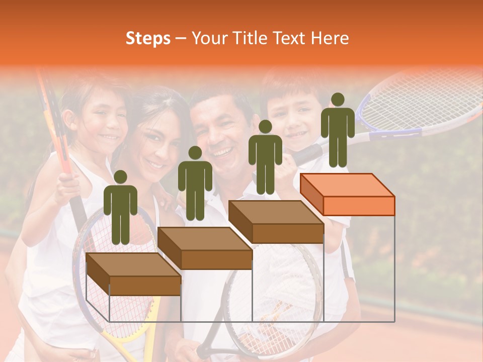 Hold Tennis Person PowerPoint Template