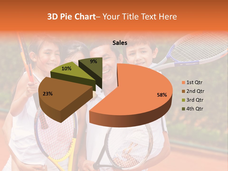 Hold Tennis Person PowerPoint Template