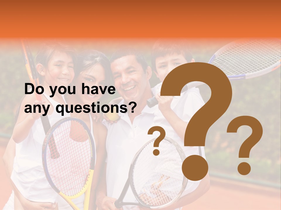 Hold Tennis Person PowerPoint Template