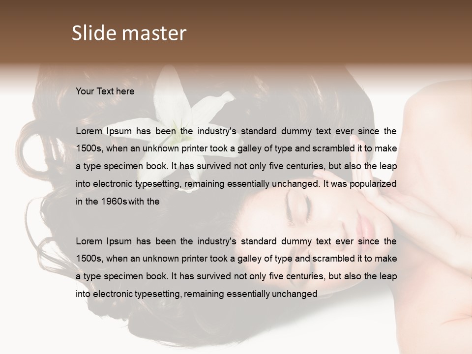 Caucasian Beauty  PowerPoint Template