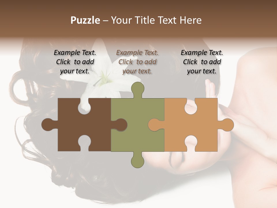 Caucasian Beauty  PowerPoint Template