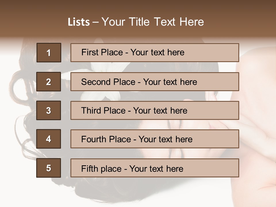 Caucasian Beauty  PowerPoint Template