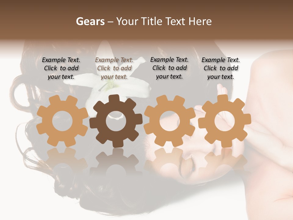 Caucasian Beauty  PowerPoint Template