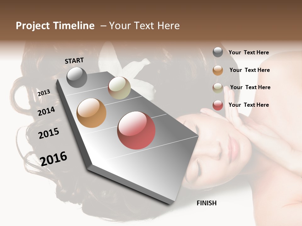 Caucasian Beauty  PowerPoint Template