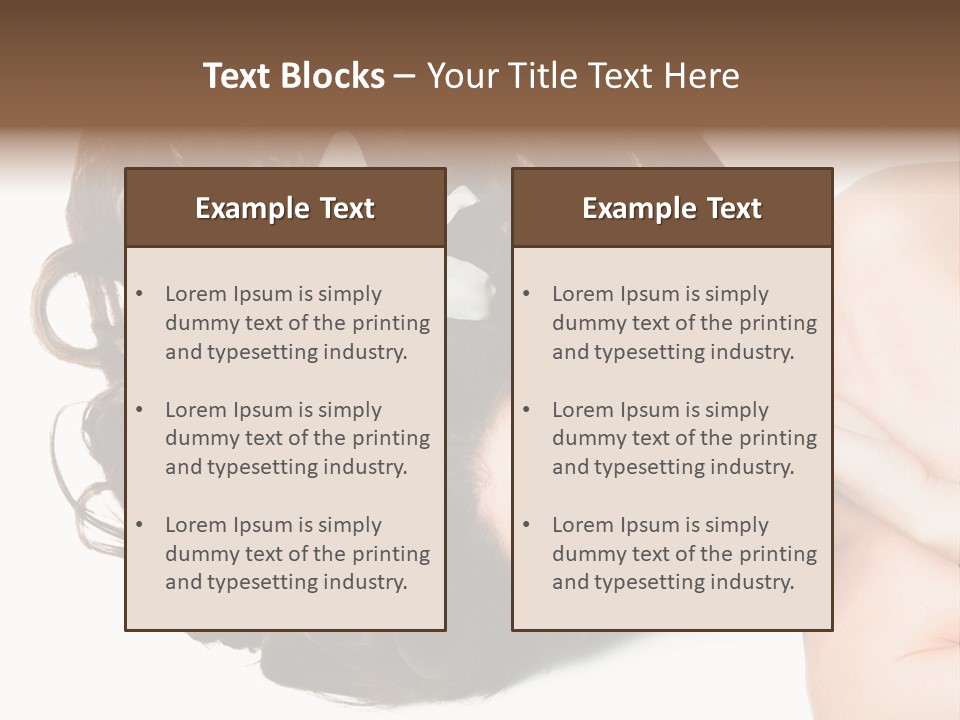 Caucasian Beauty  PowerPoint Template