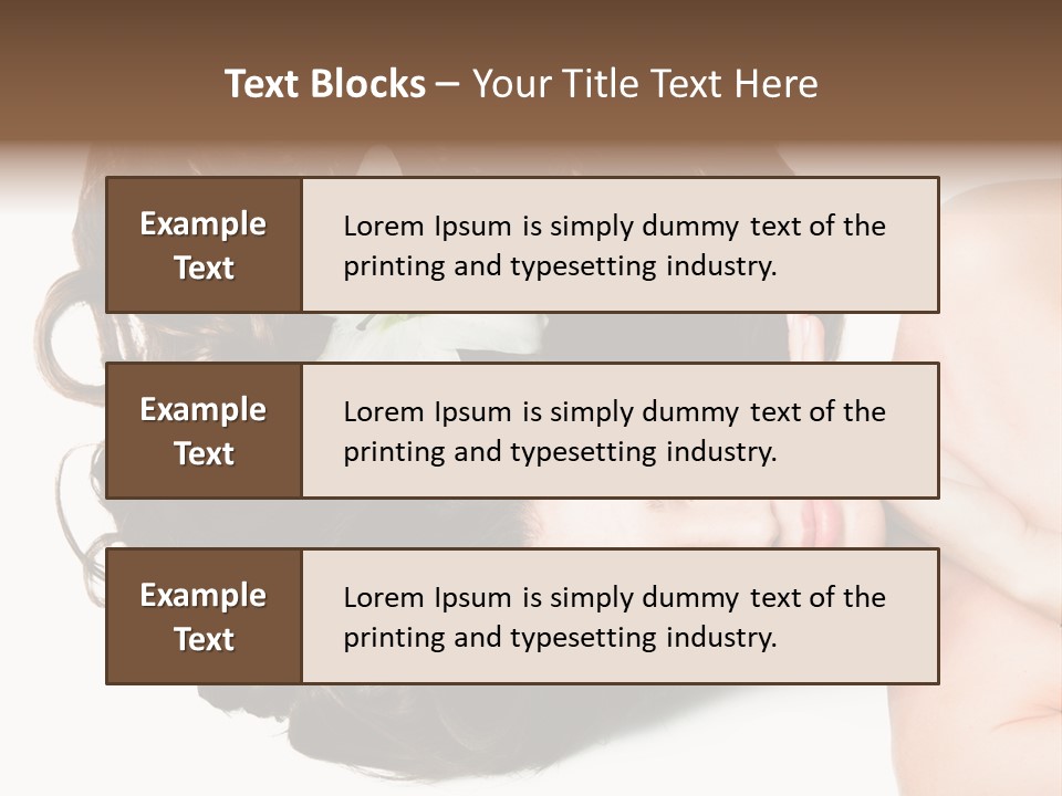 Caucasian Beauty  PowerPoint Template