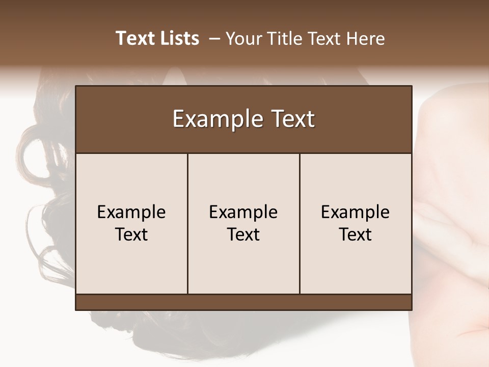 Caucasian Beauty  PowerPoint Template