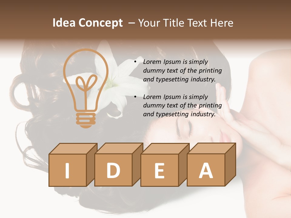 Caucasian Beauty  PowerPoint Template